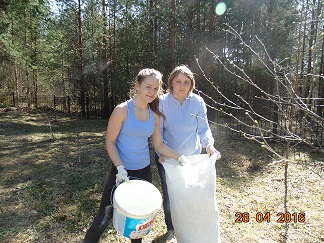 Уборка отрядом "Юность"